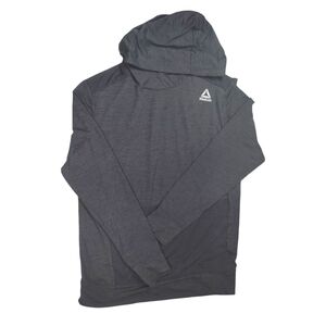 Reebok  Dark Gray  Pullover Hoodie With Kangaroo Pocket SZ L